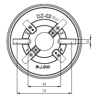 JTY-GM-GSTN9811(Ex)防爆點(diǎn)型光電感煙火災(zāi)探測(cè)器底座示意圖