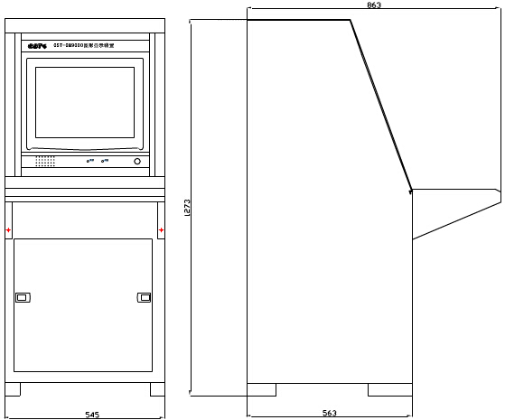 PC主機安裝在下部結構圖