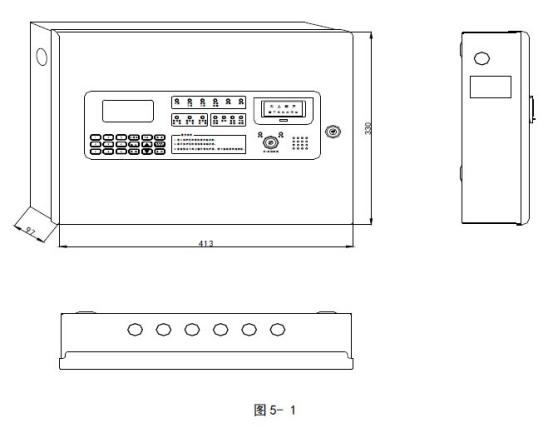 GST-QKP01氣體滅火控制器/火災報警控制器外形尺寸示意圖